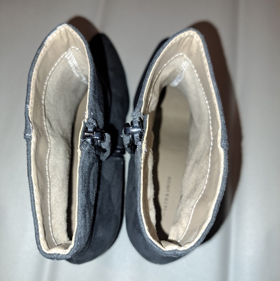 14th & Union pointed toe ankle booties black heel size 8.5 - Picture 5 of 7